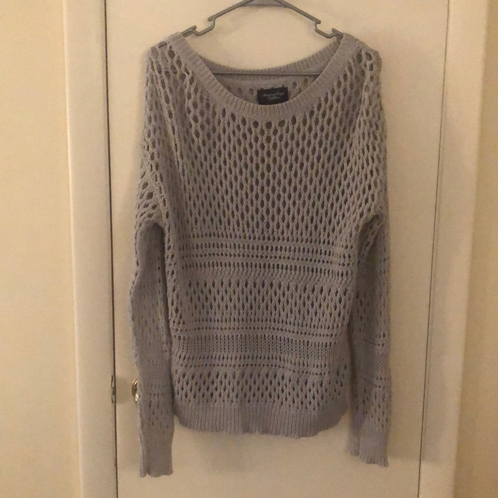 American eagle open weave sweater with sparkle